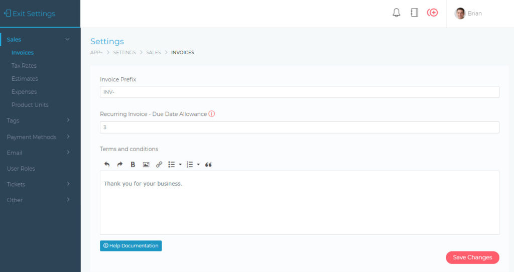 invoice-settings-grow-crm-a-self-hosted-crm-project-management