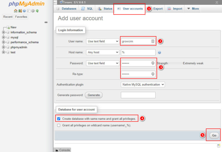 ampps my sql database wizard