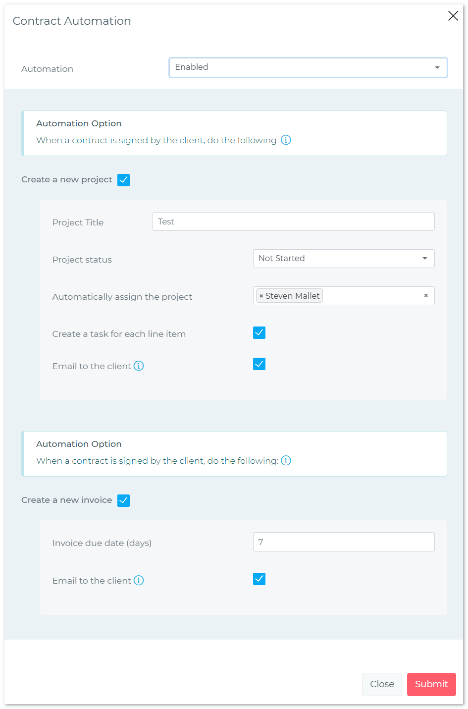 Contracts automation
