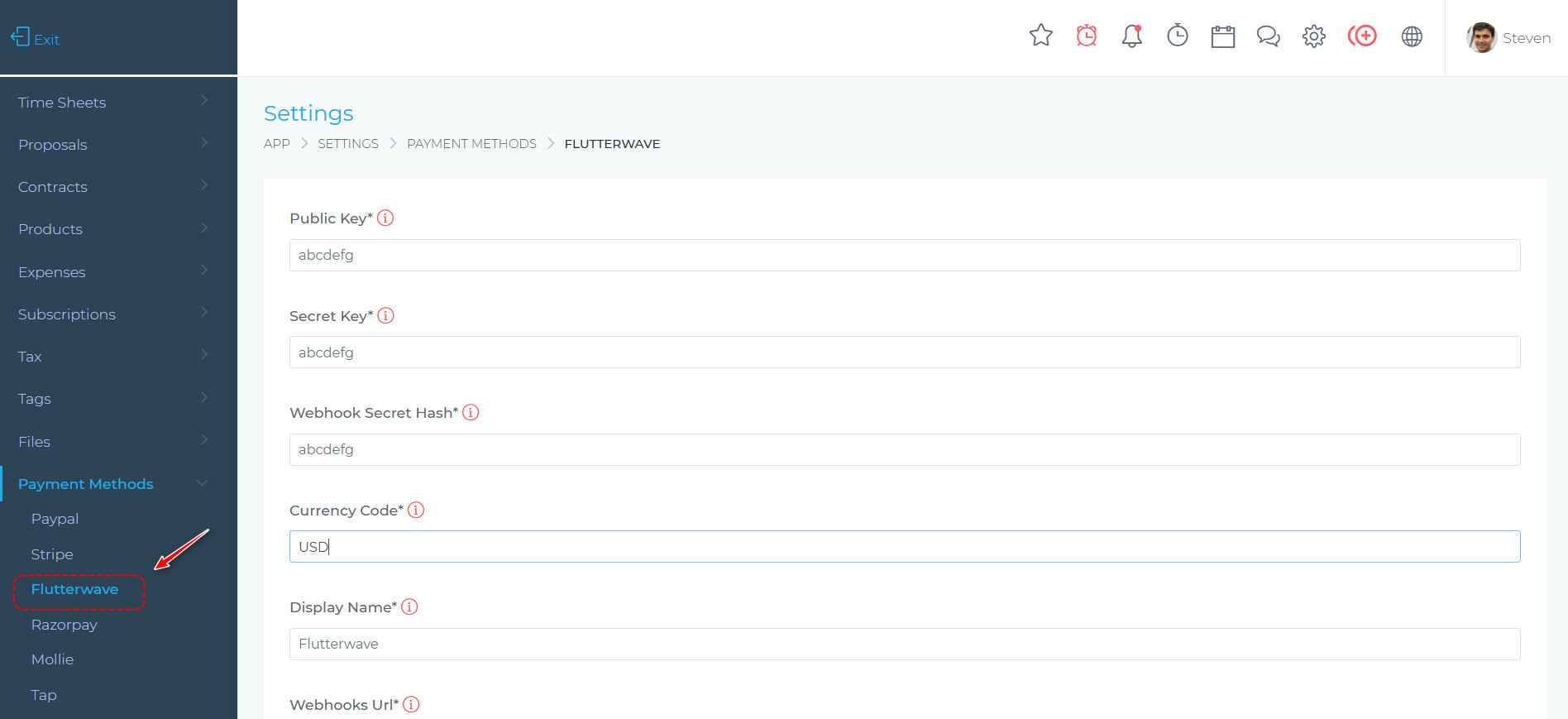 Flutterwave payment gateway